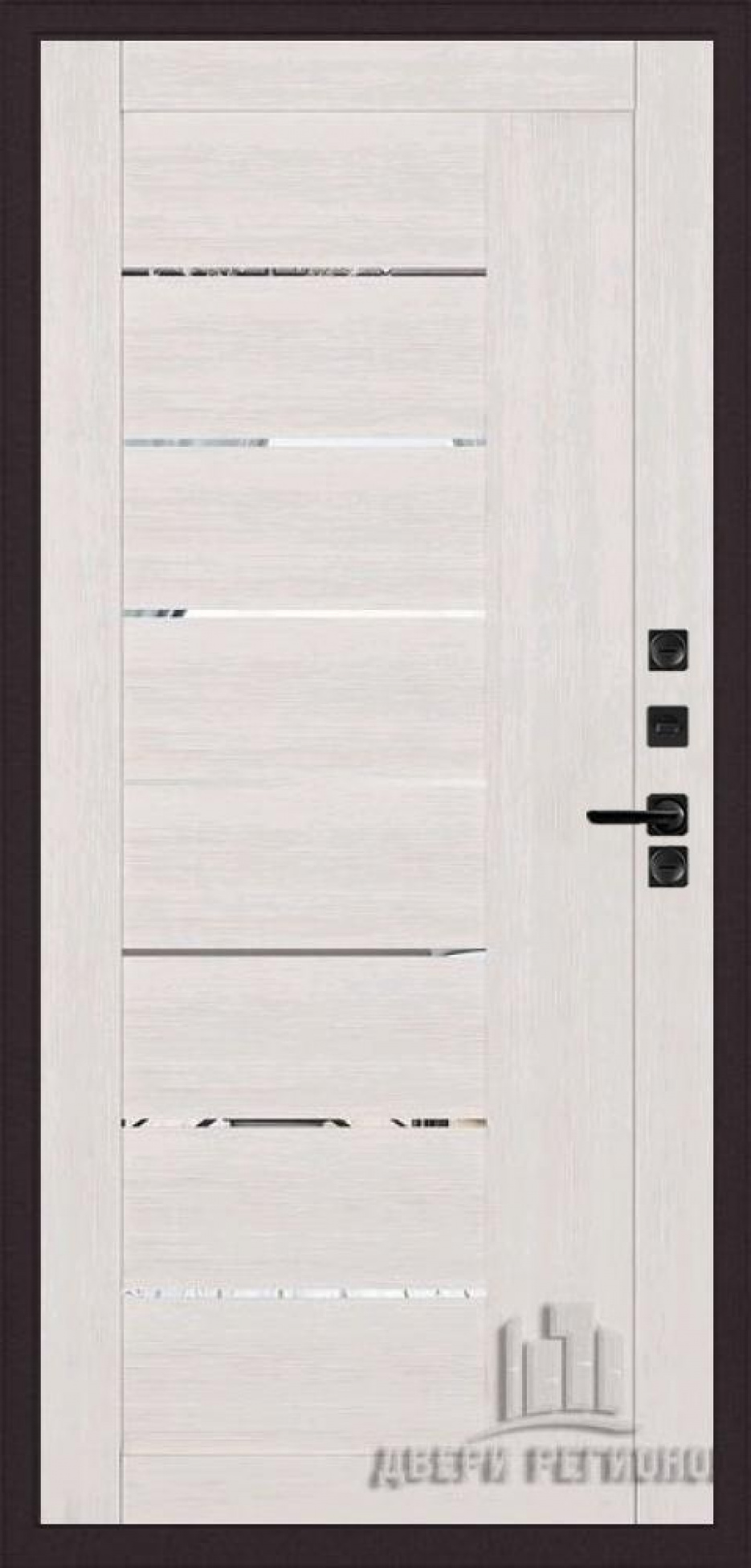 Входная дверь Regidoors ПАНЦИРЬ ТЕРМО LIGHT 2110 с зеркалом "Капучино велюр"