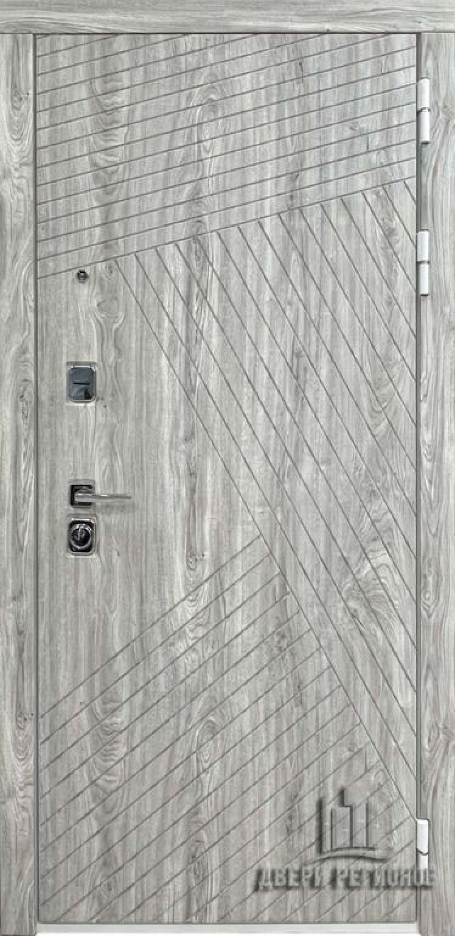 Входная дверь Regidoors NOVA LIGHT 2125 с зеркалом "Орех вельвет"