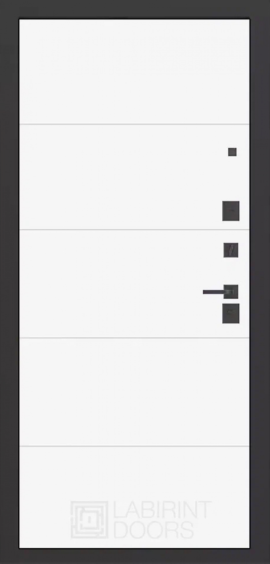 Входная дверь Labirint CARBON 13, Цвет "Белый софт"