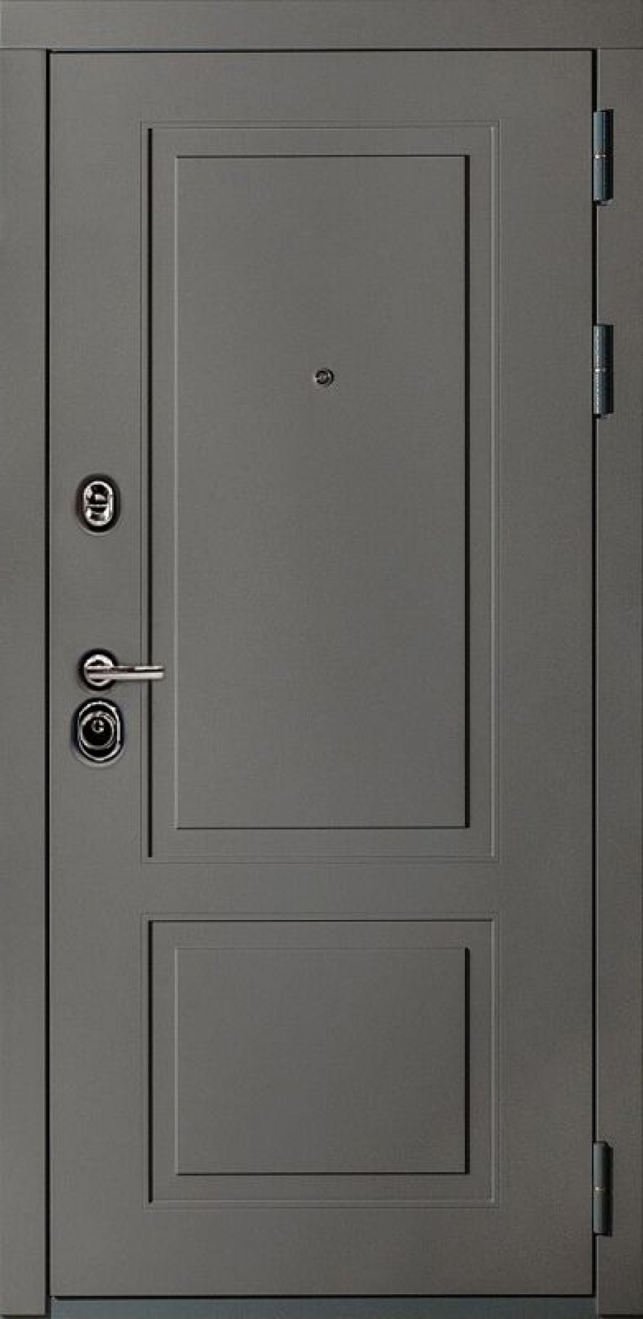 Входная дверь STR MX-38 Д-15 с зеркалом, Цвет "Шампань Soft-touch"