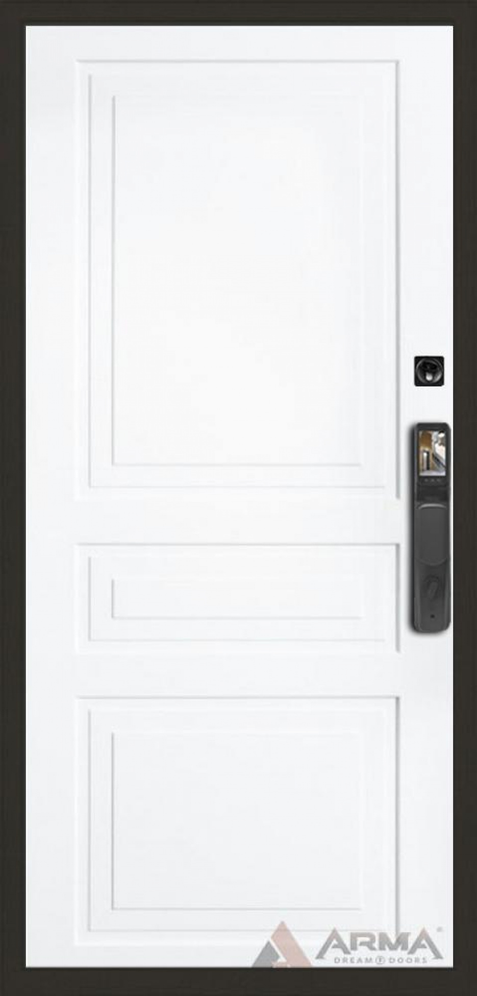 Входная дверь Арма Сити Блэк Face ID 23 "Белый RAL 9003"