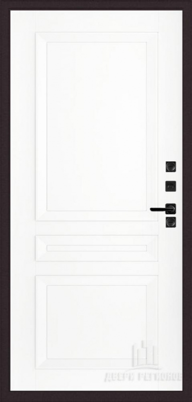 Входная дверь Regidoors ПАНЦИРЬ ТЕРМО Авангард "Эмаль белая" - второе изображение