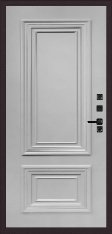 Входная дверь Regidoors ПАНЦИРЬ ТЕРМО Престиж, Цвет "RAL 7047 (светло серый)" - второе изображение