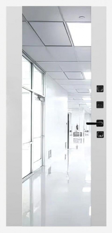 Входная дверь Branddoors Пиано Белый 024 Зеркало Maxi, Цвет "Манхэттен" - второе изображение